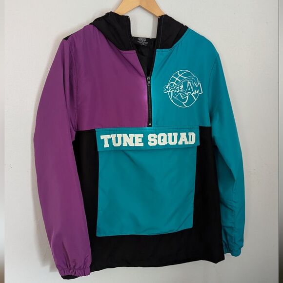 Space Jam Looney Tunes Tune Squad Pullover Windbreaker Jacket Size S - Picture 1 of 7